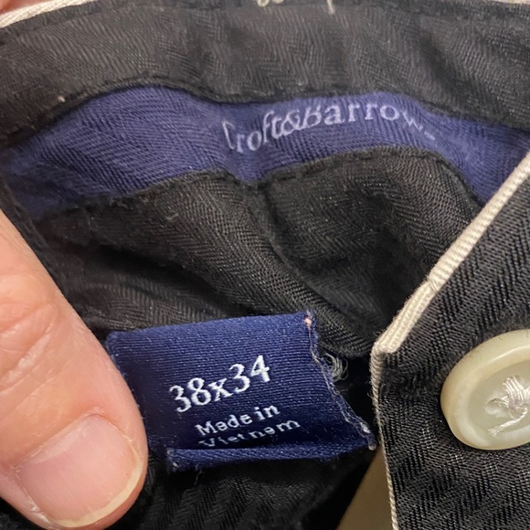 Croft & Barrow 38x34 Men's Khaki Chinos EUC - Picture 5 of 7